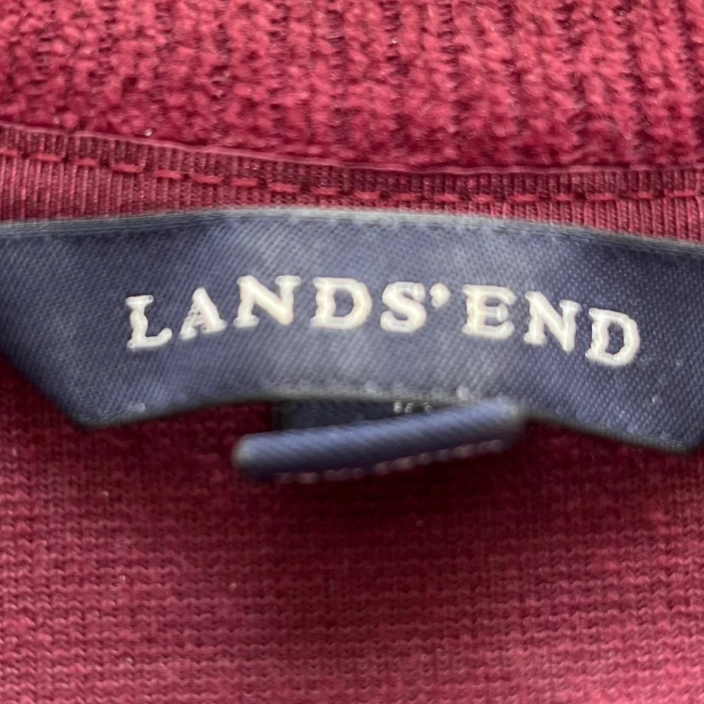 Lands' End Burgundy Cotton-Blend Corduroy Chore Jacket Sz 1X - Picture 4 of 7